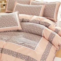 Lenjerie Bumbac Finet cu Volanase 4 Piese Timea