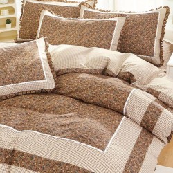 Lenjerie Bumbac Finet cu Volanase 4 Piese Teresa