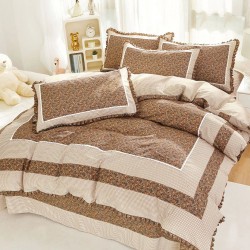 Lenjerie Bumbac Finet cu Volanase 4 Piese Teresa