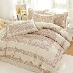 Lenjerie Bumbac Finet cu Volanase 4 Piese Taisa