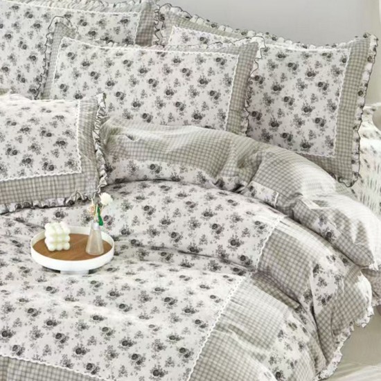 Lenjerie Bumbac Finet cu Volanase 4 Piese Nala