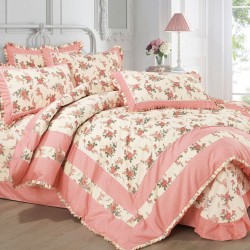 Lenjerie Bumbac Finet cu Volanase 4 Piese Yara