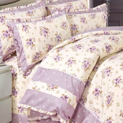 Lenjerie Bumbac Finet cu Volanase 4 Piese Anya Lenjerie Bumbac Finet cu Volanase 4 Piese Anya