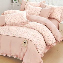 Lenjerie Bumbac Finet cu Volanase 4 Piese Celina