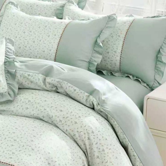 Lenjerie Bumbac Finet cu Volanase 4 Piese Nadia Lenjerie Bumbac Finet cu Volanase 4 Piese Nadia