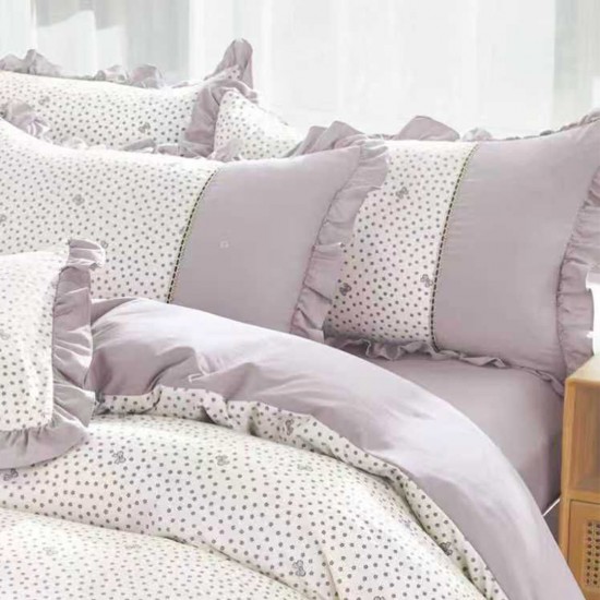 Lenjerie Bumbac Finet cu Volanase 4 Piese Raisa Lenjerie Bumbac Finet cu Volanase 4 Piese Raisa