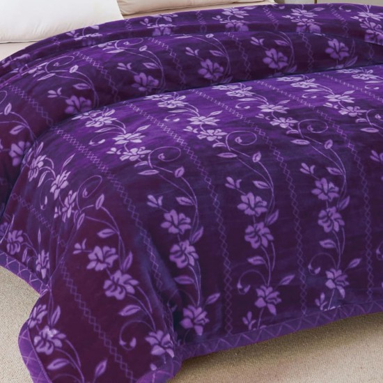Patura Cocolino Floral Mov 200X220 cm 3 KG