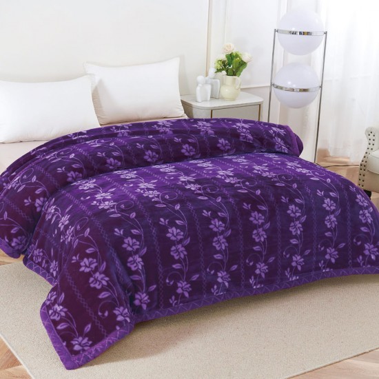 Patura Cocolino Floral Mov 200X220 cm 3 KG