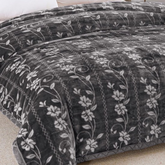 Patura Cocolino Floral Gri 200X220 cm 3 KG