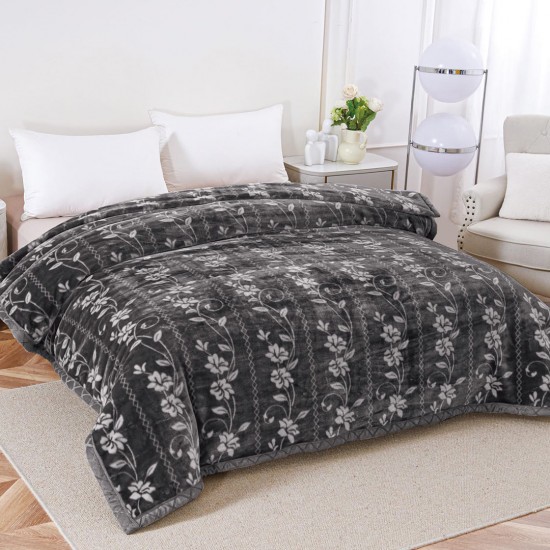 Patura Cocolino Floral Gri 200X220 cm 3 KG