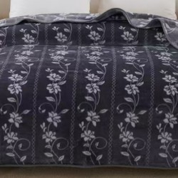 Patura Cocolino Floral Gri Patura Cocolino Floral Gri