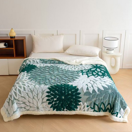 Patura Cocolino cu Blanita Mandala Verde Smarald