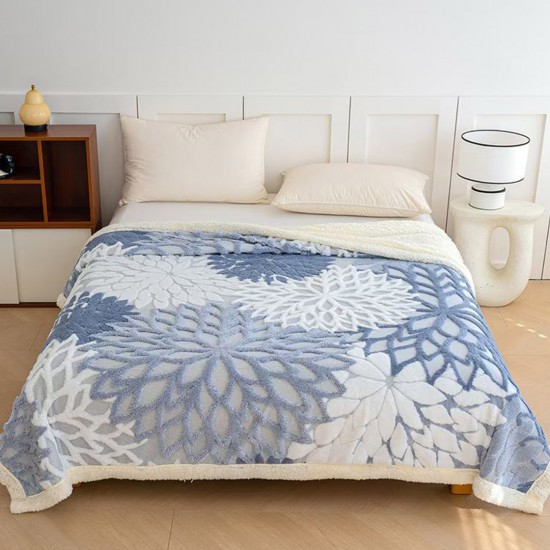 Patura Cocolino cu Blanita Mandala Albastru Deschis Patura Cocolino cu Blanita Mandala Albastru Deschis