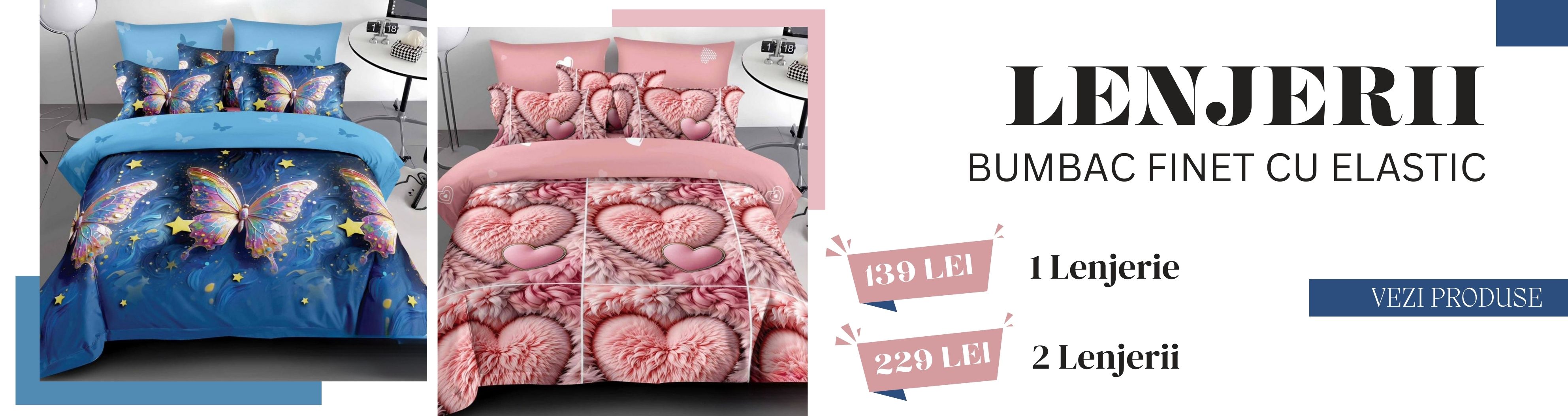 Lenjerii Bumbac Finet cu elastic 1+1