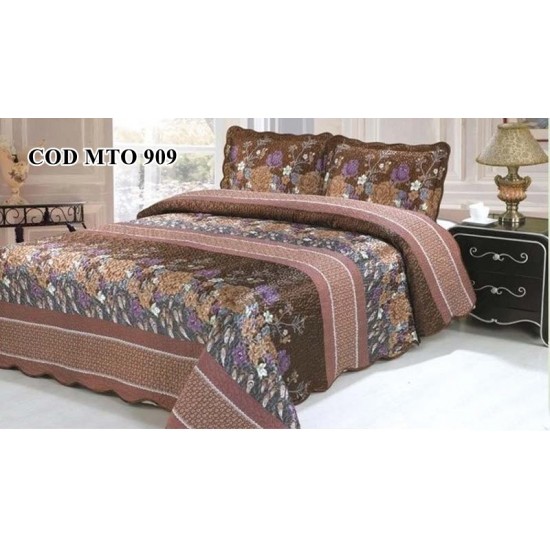 Cuvertura pat Matase tip Organza 3 piese Alma 