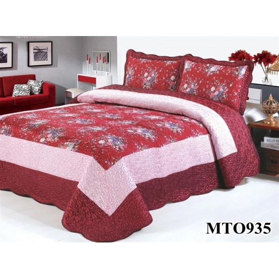 Cuvertura pat Matase tip Organza 3 piese Catarina