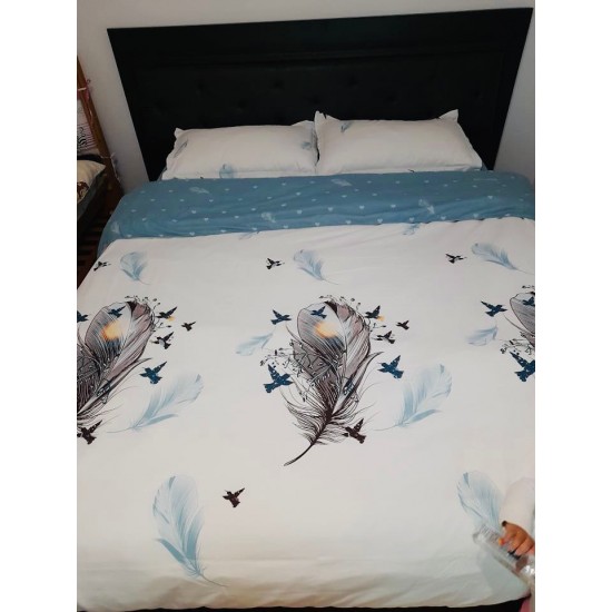 Feather Love Lenjerie de pat cu Elastic Bumbac Finet 6 Piese Feather Love Lenjerie de pat cu Elastic Bumbac Finet 6 Piese